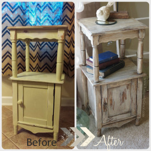 before after shabby chic paints cabinet table end night stand laminate pressed wood makeover fab furniture flippin contest uniquely grace