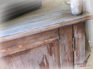 close up chippy distressed shabby chic paints uniquely grace furniture flip makeover shimmer