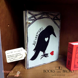 edgar allen poe nevermore journal handpainted uniquely grace shabby paints